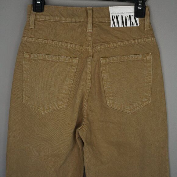 New MOTHER SNACKS! High Waisted Double Stack Ankle Jeans in Army Green size 24 - Picture 10 of 15